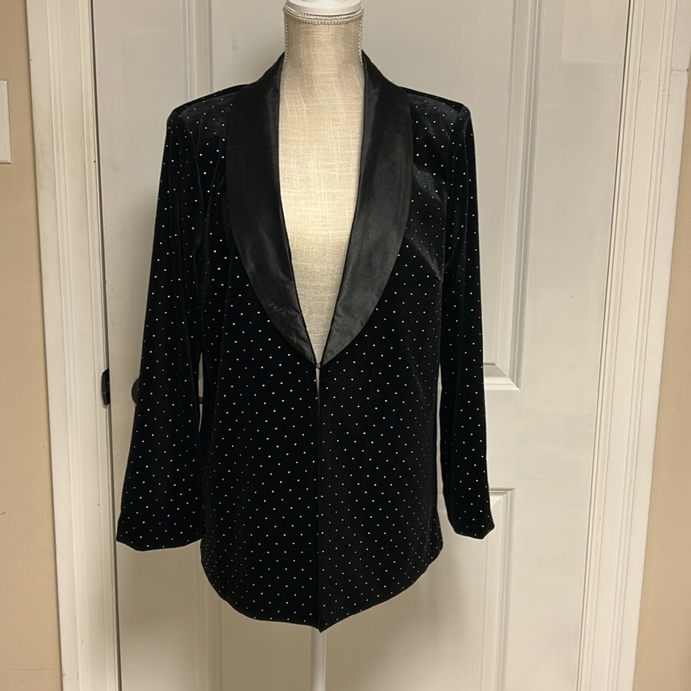 Black Velvet Studded Blazer NWT